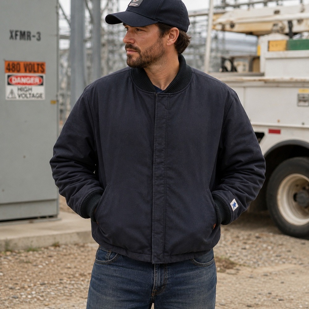 Workrite FR Arc Flash Bomber Jacket XL ATPV 31.38 Indura UltraSoft CAT 3